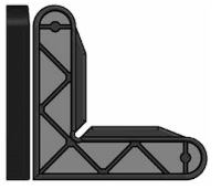 Internal fly screen frame corner stake