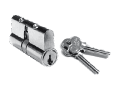 Screen door lock cylinder and keys