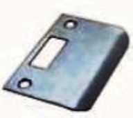 Extended screen door striker plate